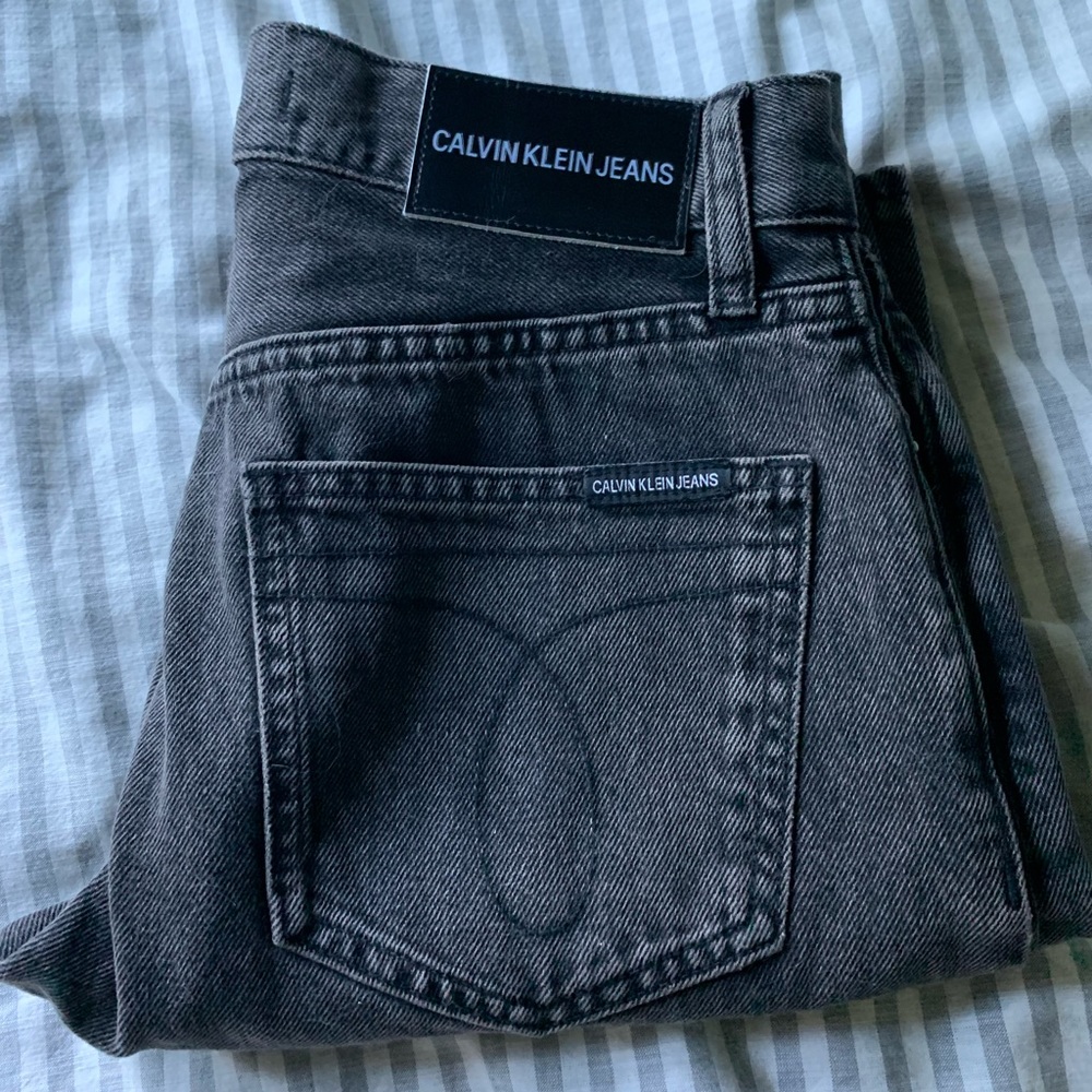 calvin klein high rise slim jeans